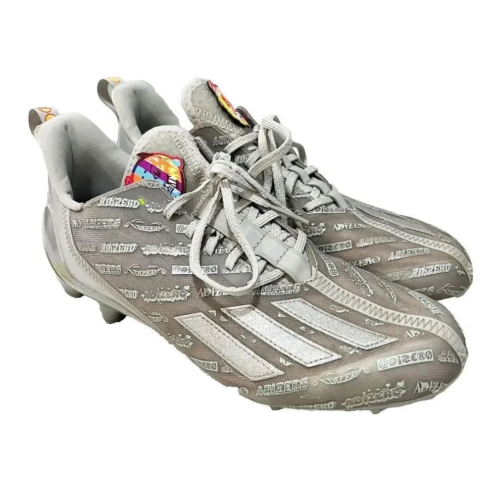 Adidas Adizero Mens Sz 9 Big Mood Silver Football Cleats GY4380